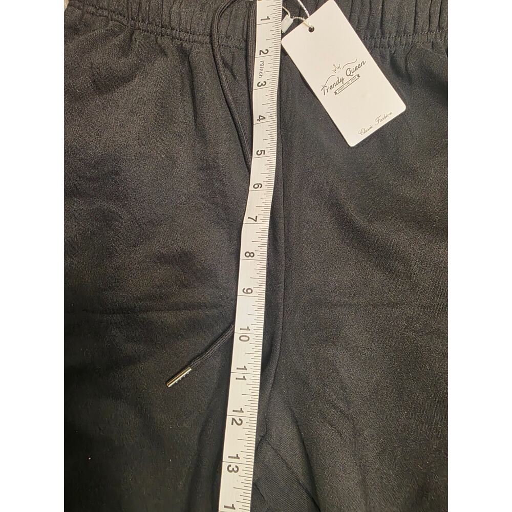 Trendy Queen Womens Cargo Joggers Size S Black Sweatpants Drawstring NWT - Picture 4 of 8